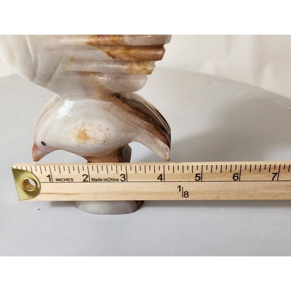 Home Decor Animal Figure Eagle Desk Mantel Marble handmade Onyx Animal display - Picture 8 of 10